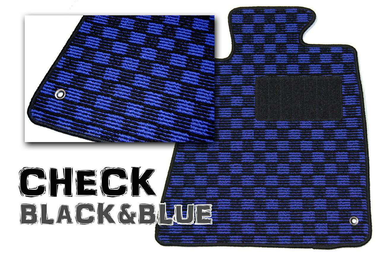 SUZUKI JIMNY JB23 MT車用 フロアマット ブラック FM0212 JB23W ジムニー MT車用 チェック柄 フロアマット ブラック・グレー 4点