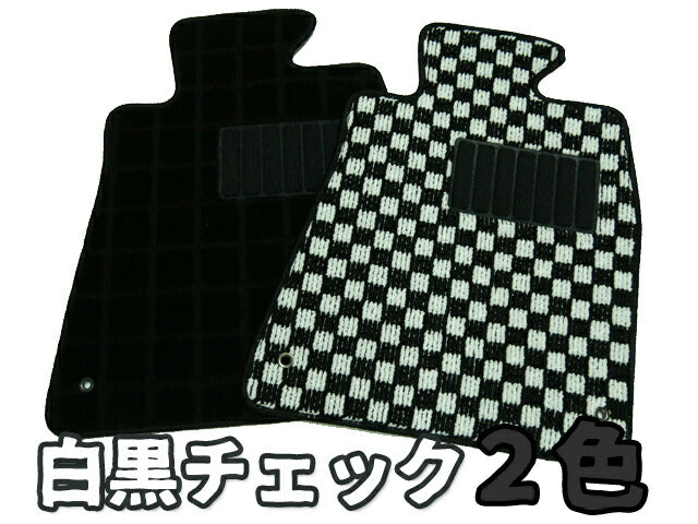 スズキ エスクード YD21S YE21S フロアマット（前部・後部座席分）【白黒チェック2色】◆カーマット 車 フロアカーペット