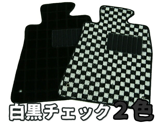 スズキ 新型 スイフト ZC ZD フロアマット（前部・後部座席分）【白黒チェック2色】◆カーマット 車 フロアカーペット
