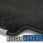 日産 ウイングロード Y12 フロアマット（前部・後部座席分）【ブルー×ブラック】◆ウィングロード　車種別設計 カーマット 車 フロアカーペット