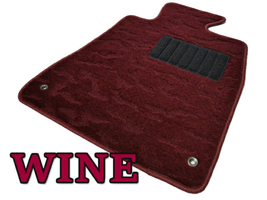 トヨタ ノア ヴォクシー 80系  フロアマット（１～３列分＋ステップ）【ワインカラー 送料無料】◆車種別設計 カーマット 車 フロアカーペット